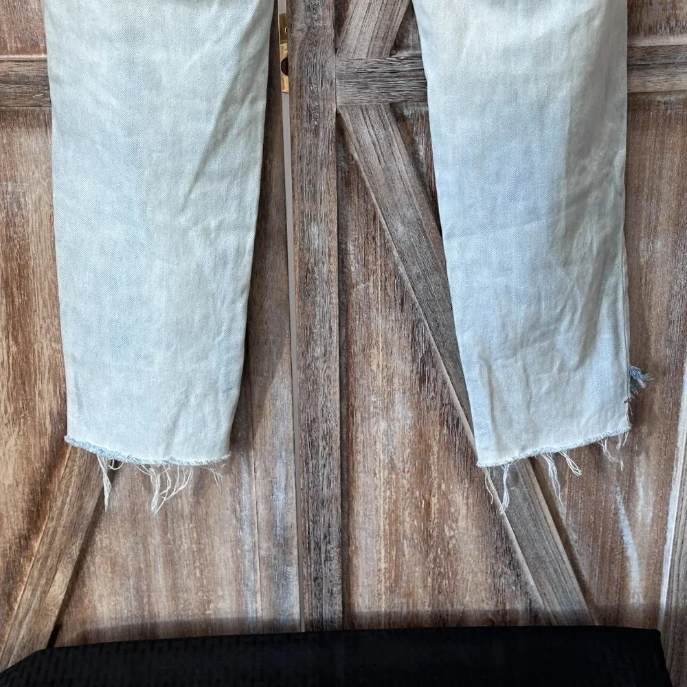 One x One Teaspoon High Waist Awesome Baggies Light Wash Destroyed Jeans - Picture 11 of 11